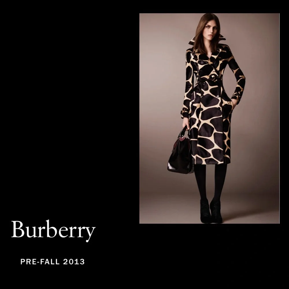 HOLD - Buberry Prorsum Giraffe Calf Hair Trench Coat, RARE, HTF Sz IT48, US6/8 - Picture 10 of 16